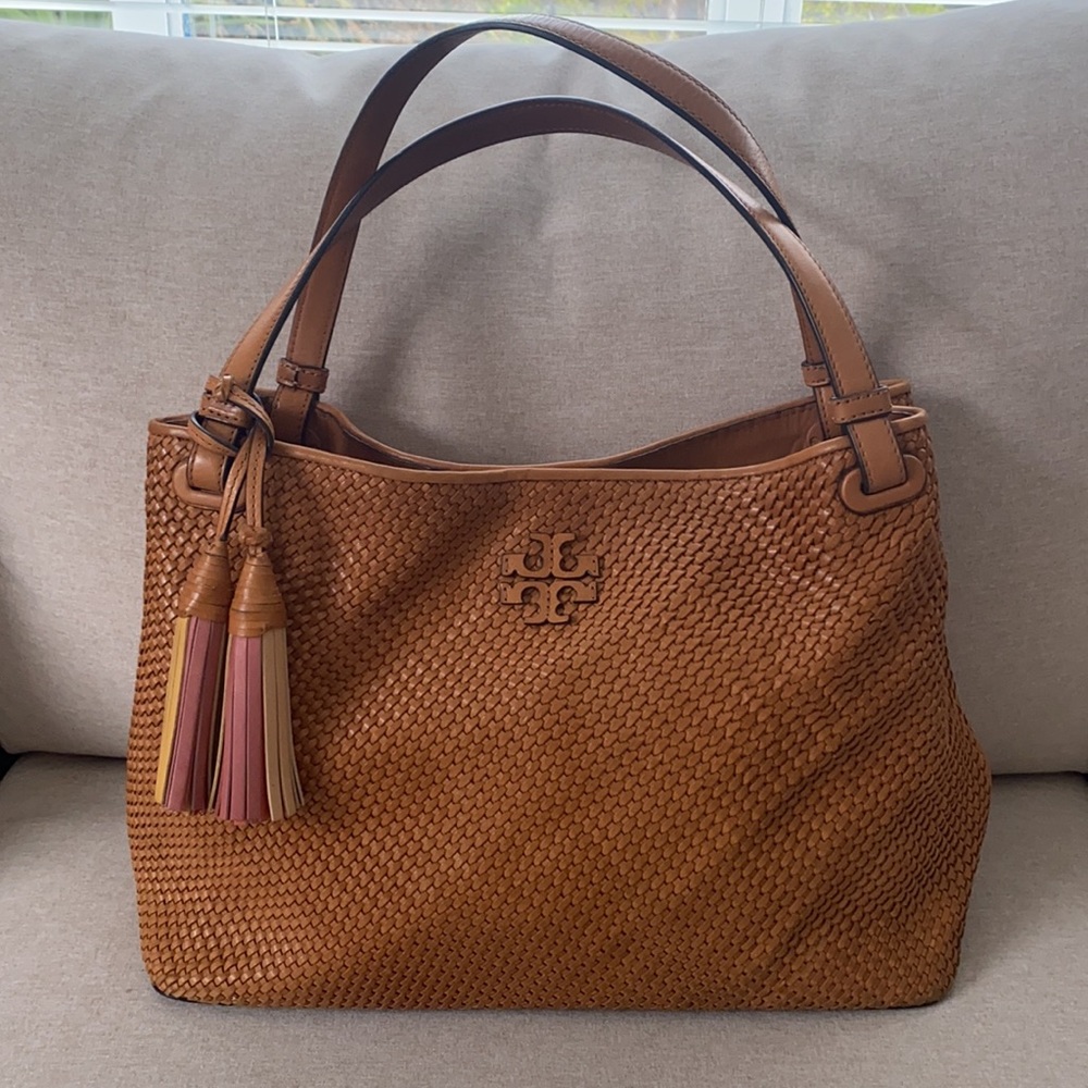 Tory Burch - 'Thea' Woven Leather Tote